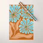 Amber Blooms Wrapping Paper Gallery Image 1