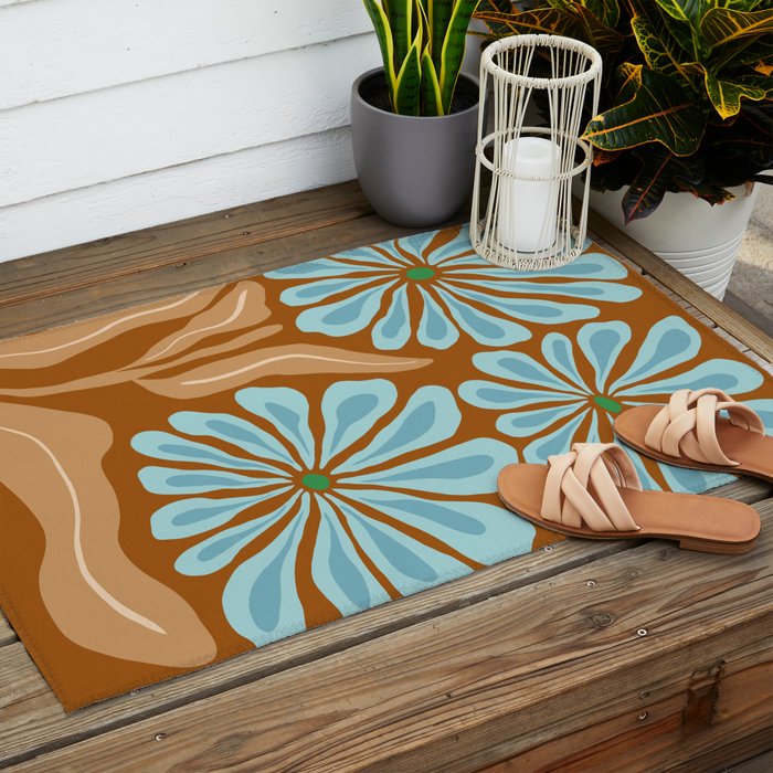 Amber Blooms Outdoor Rug Gallery Image 2