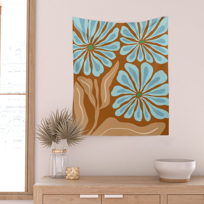 Amber Blooms Wall Tapestry Gallery Image 2