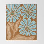 Amber Blooms Throw Blanket Gallery Image 2