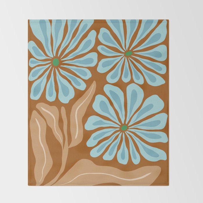Amber Blooms Throw Blanket Gallery Image 2