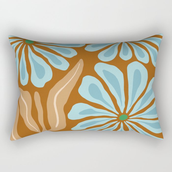 Amber Blooms Rectangular Pillow Gallery Image 1