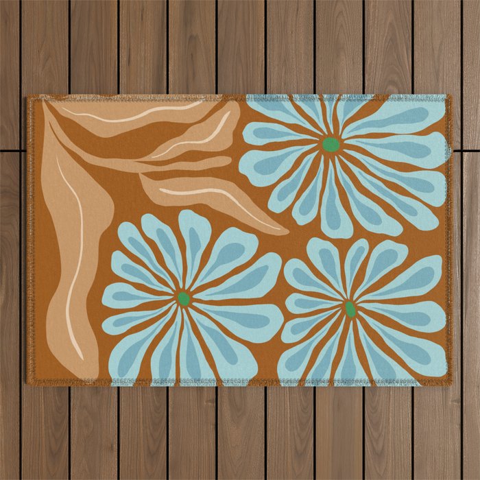 Amber Blooms Outdoor Rug Gallery Image 1