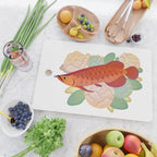 Arowana and peony 3 Cutting Board Gallery Image 2