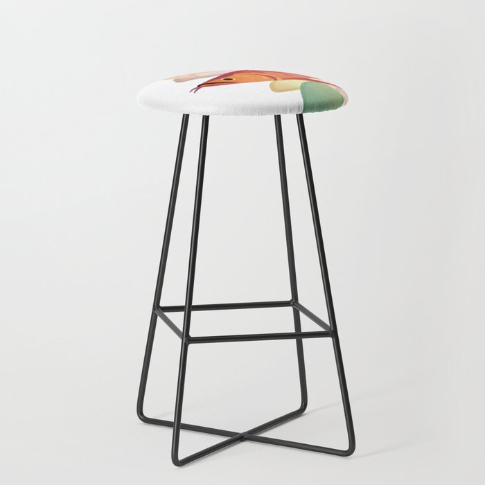 Arowana and peony 3 Stool Gallery Image 1