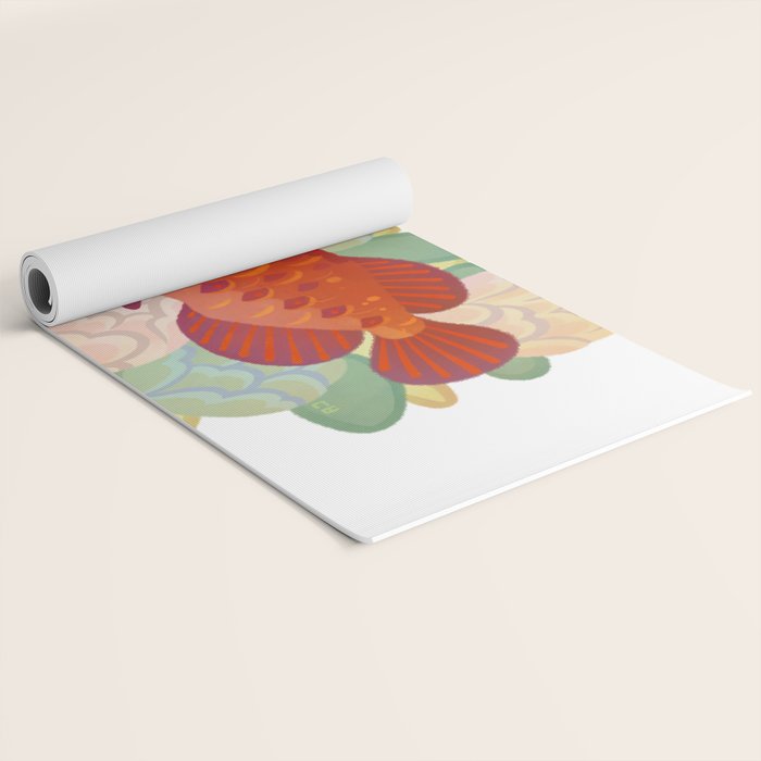 Arowana and peony 3 Yoga Mat Gallery Image 2