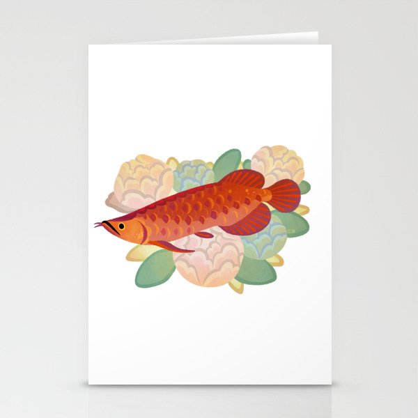 Arowana and peony 3 Stationery Card Gallery Image 2