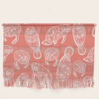 Manatee Print - Coral Wall Hanging Gallery Image 1