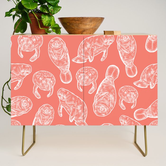 Manatee Print - Coral Credenza Gallery Image 1