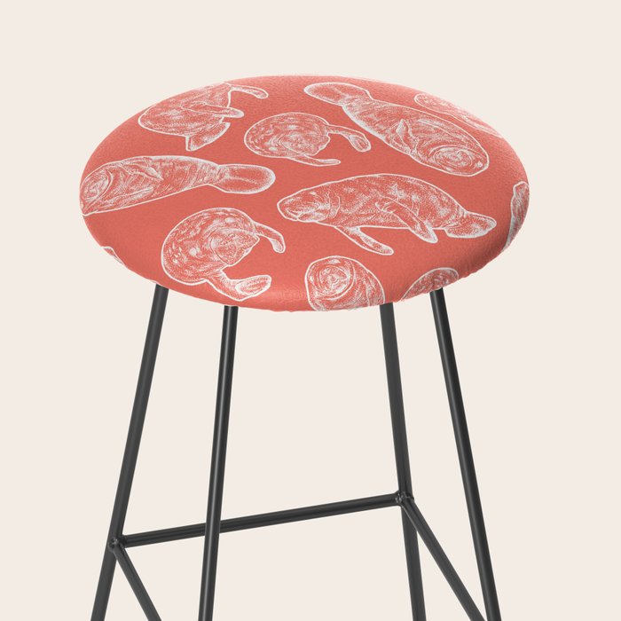 Manatee Print - Coral Stool Gallery Image 2