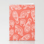 Manatee Print - Coral Stationery Card Gallery Image 2