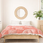 Manatee Print - Coral Duvet Cover Gallery Image 3