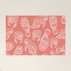 Manatee Print - Coral Welcome Mat Gallery Image 1