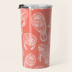 Manatee Print - Coral Travel Mug Gallery Image 3