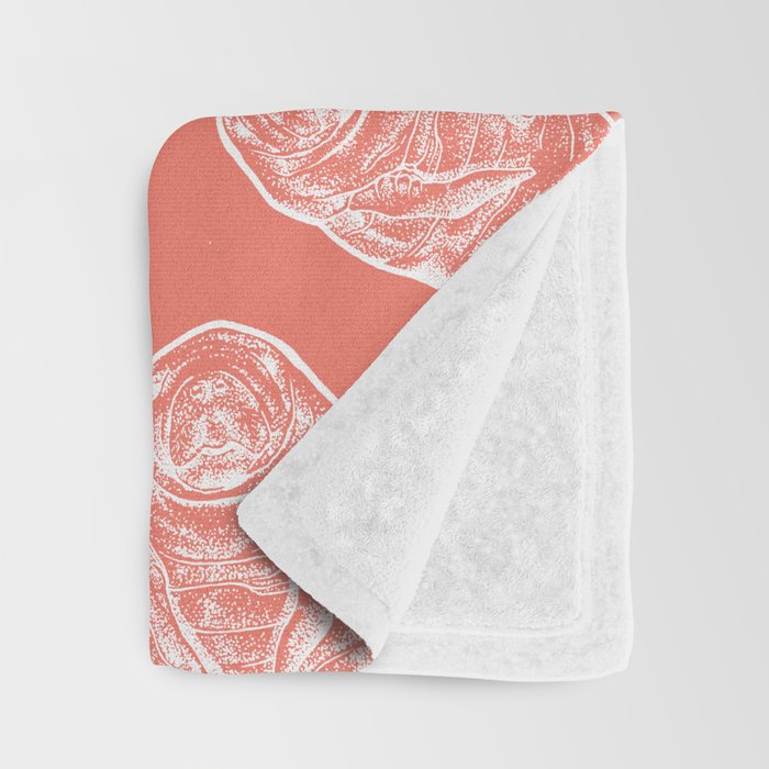 Manatee Print - Coral Throw Blanket Gallery Image 3