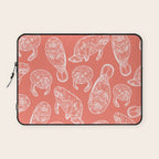 Manatee Print - Coral Laptop Sleeve Gallery Image 1