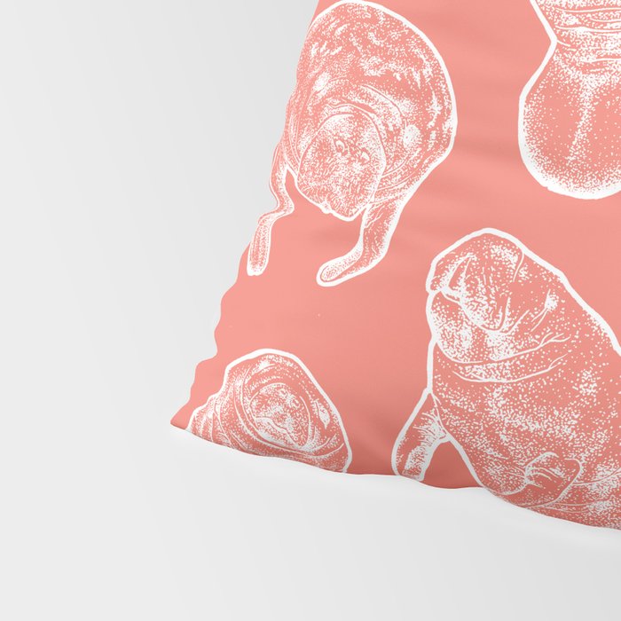 Manatee Print - Coral Pillow Sham Gallery Image 4