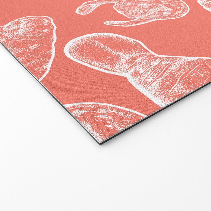 Manatee Print - Coral Welcome Mat Gallery Image 2