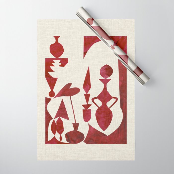 CRIMSON CABINET Wrapping Paper Gallery Image 1