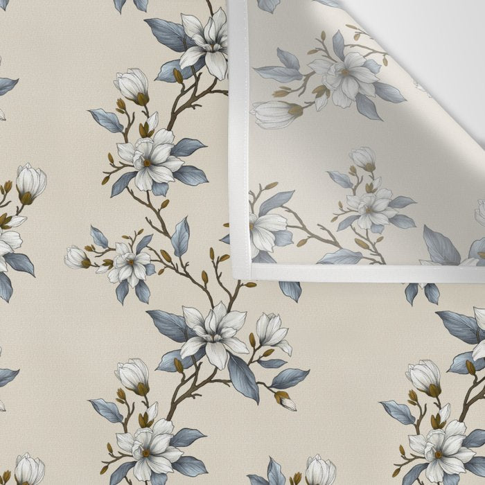 Elegant branch of white magnolia Wall Tapestry Gallery Image 3