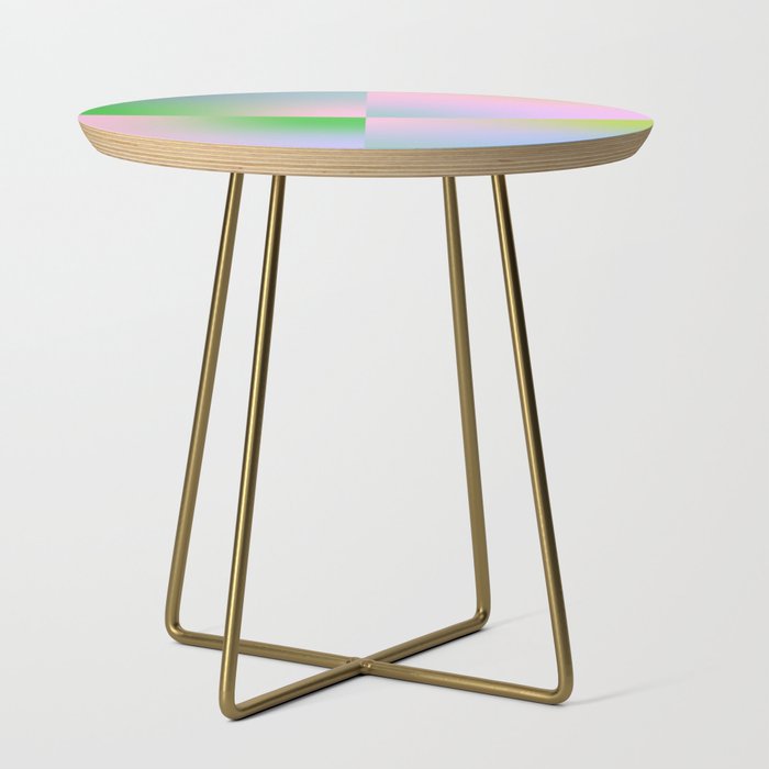 summer gradient pastel checker Side Table Gallery Image 1