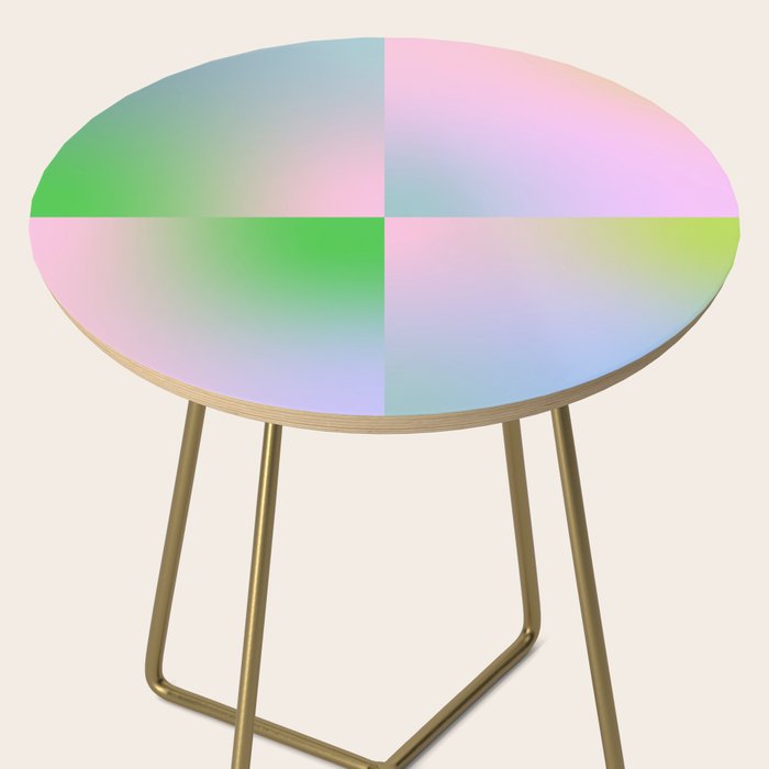 summer gradient pastel checker Side Table Gallery Image 2