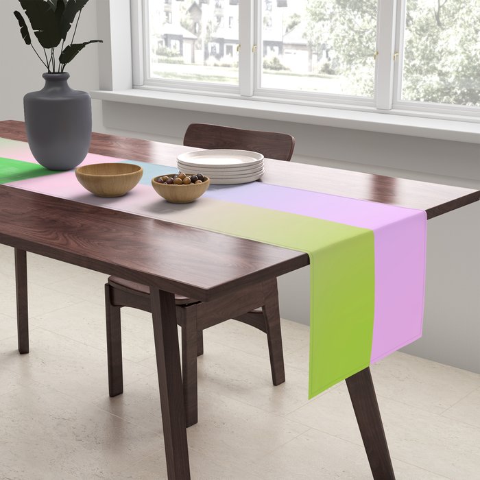 summer gradient pastel checker Table Runner Gallery Image 2