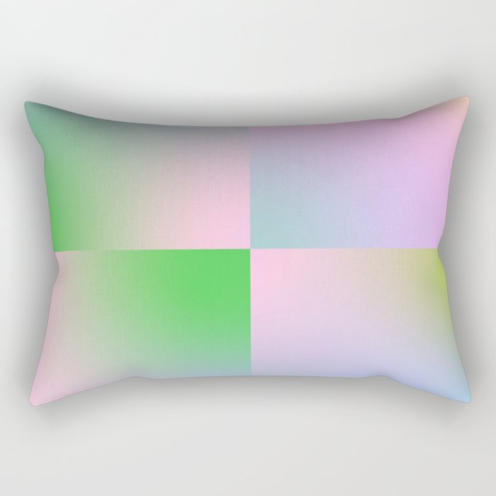 summer gradient pastel checker Rectangular Pillow Gallery Image 1