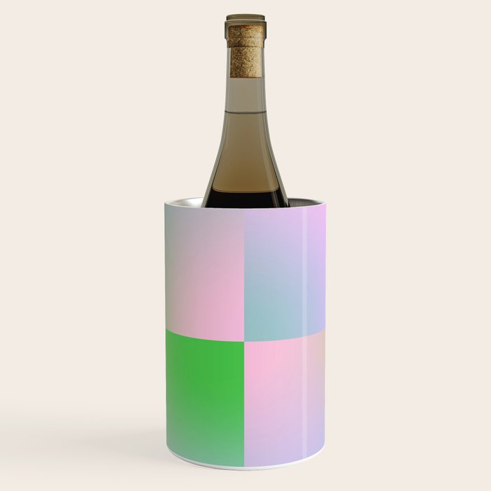 summer gradient pastel checker Wine Chiller Gallery Image 1