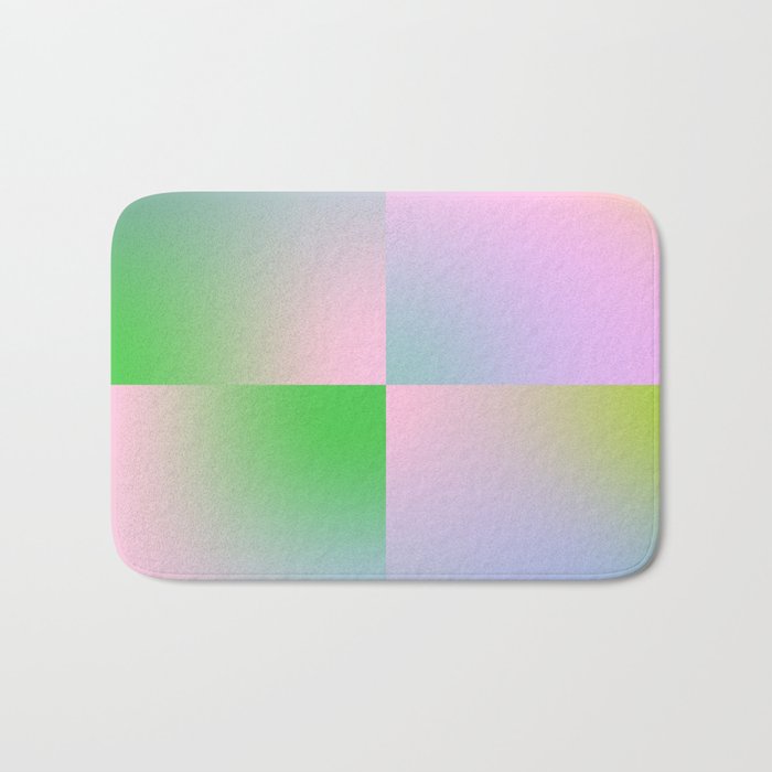summer gradient pastel checker Bath Mat Gallery Image 1
