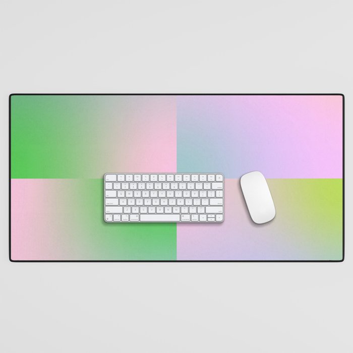 summer gradient pastel checker Desk Mat Gallery Image 1