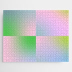 summer gradient pastel checker Jigsaw Puzzle Gallery Image 1