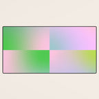 summer gradient pastel checker Desk Mat Gallery Image 3
