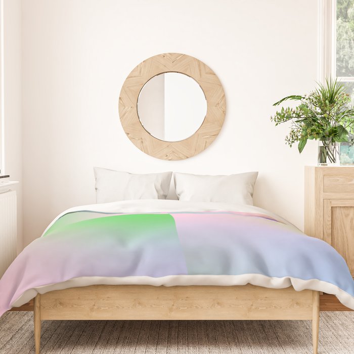 summer gradient pastel checker Duvet Cover Gallery Image 3