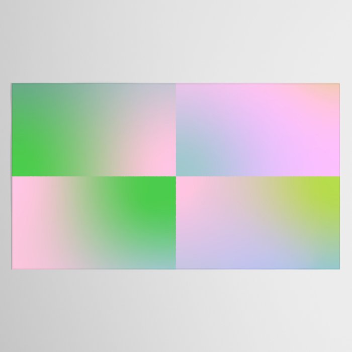 summer gradient pastel checker Tablecloth Gallery Image 2