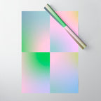 summer gradient pastel checker Wrapping Paper Gallery Image 1