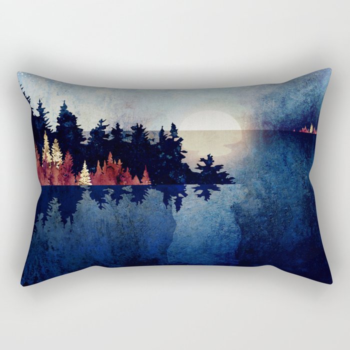 Autumn Moon Reflection Rectangular Pillow Gallery Image 2