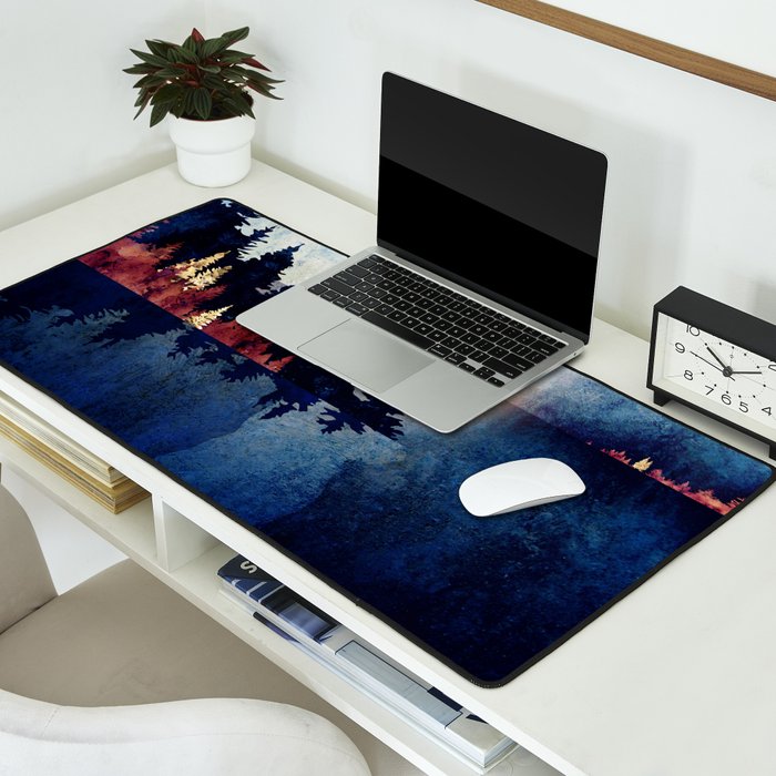 Autumn Moon Reflection Desk Mat Gallery Image 2