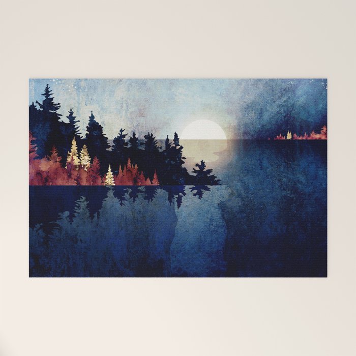 Autumn Moon Reflection Welcome Mat Gallery Image 1