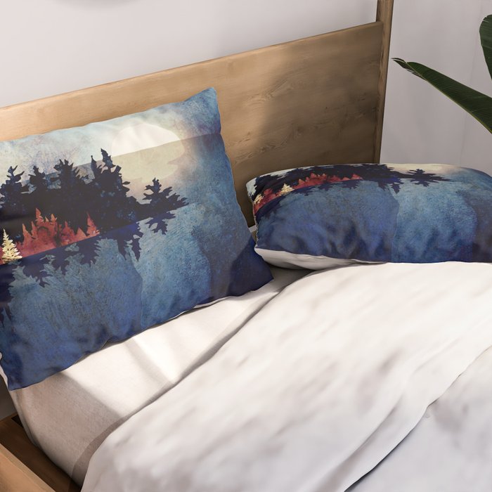 Autumn Moon Reflection Pillow Sham Gallery Image 2