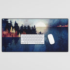 Autumn Moon Reflection Desk Mat Gallery Image 1