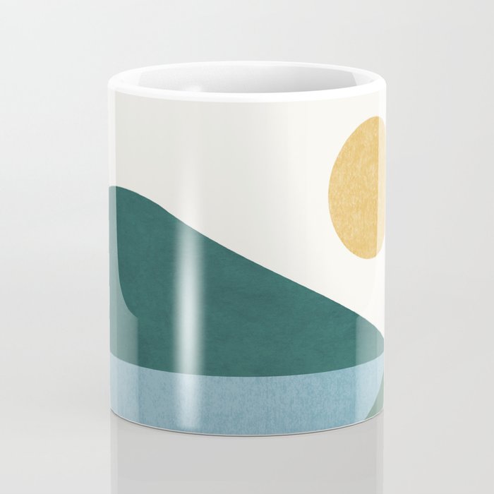 Sunny Lake - Abstract Landscape Coffee Mug Gallery Image 4