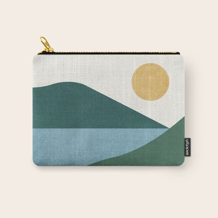 Sunny Lake - Abstract Landscape Carry All Pouch Gallery Image 1