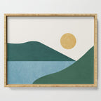 Sunny Lake - Abstract Landscape Serving Tray Gallery Image 1