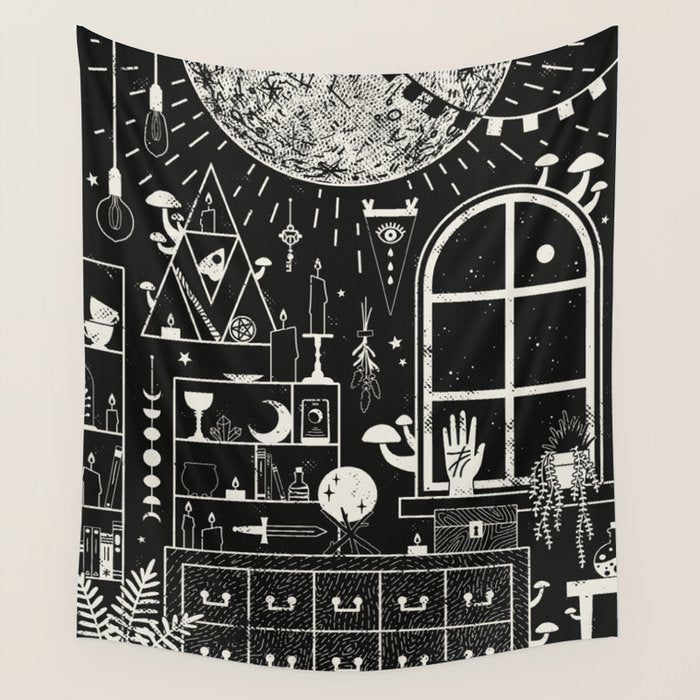 Moon Altar Wall Tapestry