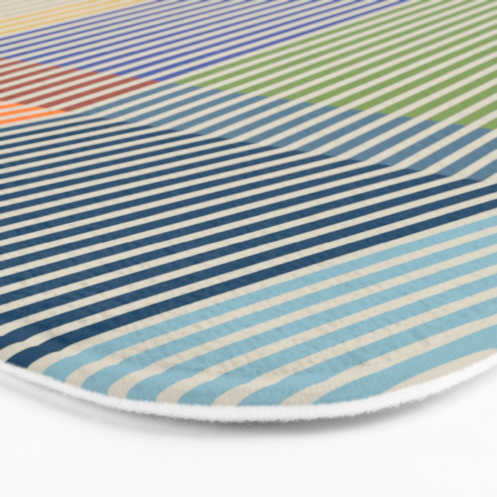 Linear Bauhaus Pattern 2 Bath Mat Gallery Image 3