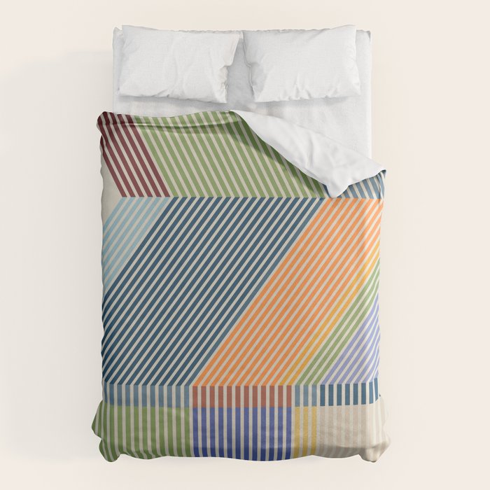 Linear Bauhaus Pattern 2 Duvet Cover Gallery Image 6