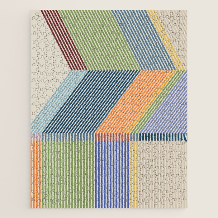 Linear Bauhaus Pattern 2 Jigsaw Puzzle Gallery Image 1