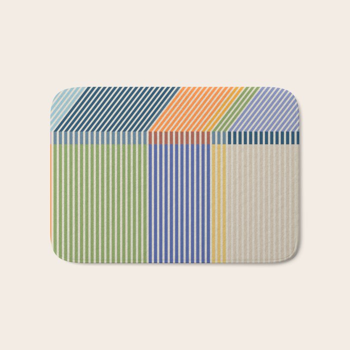 Linear Bauhaus Pattern 2 Bath Mat Gallery Image 1