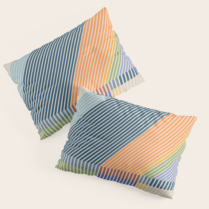 Linear Bauhaus Pattern 2 Pillow Sham Gallery Image 1